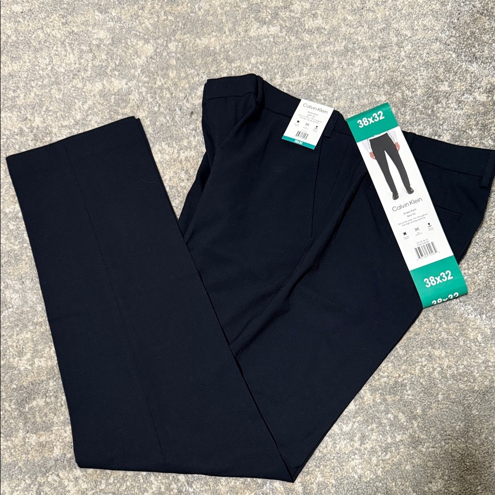 Calvin Klein Men's Blue Dress Pants